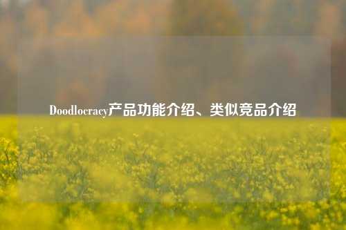 Doodlocracy产品功能介绍、类似竞品介绍