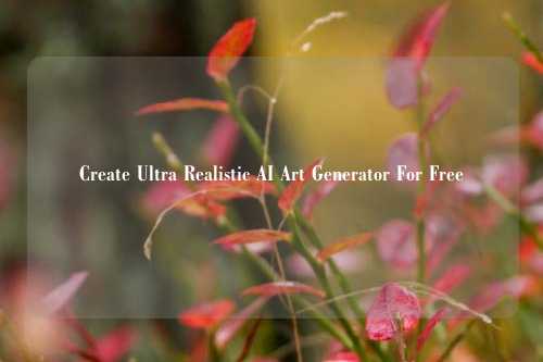 Create Ultra Realistic AI Art Generator For Free